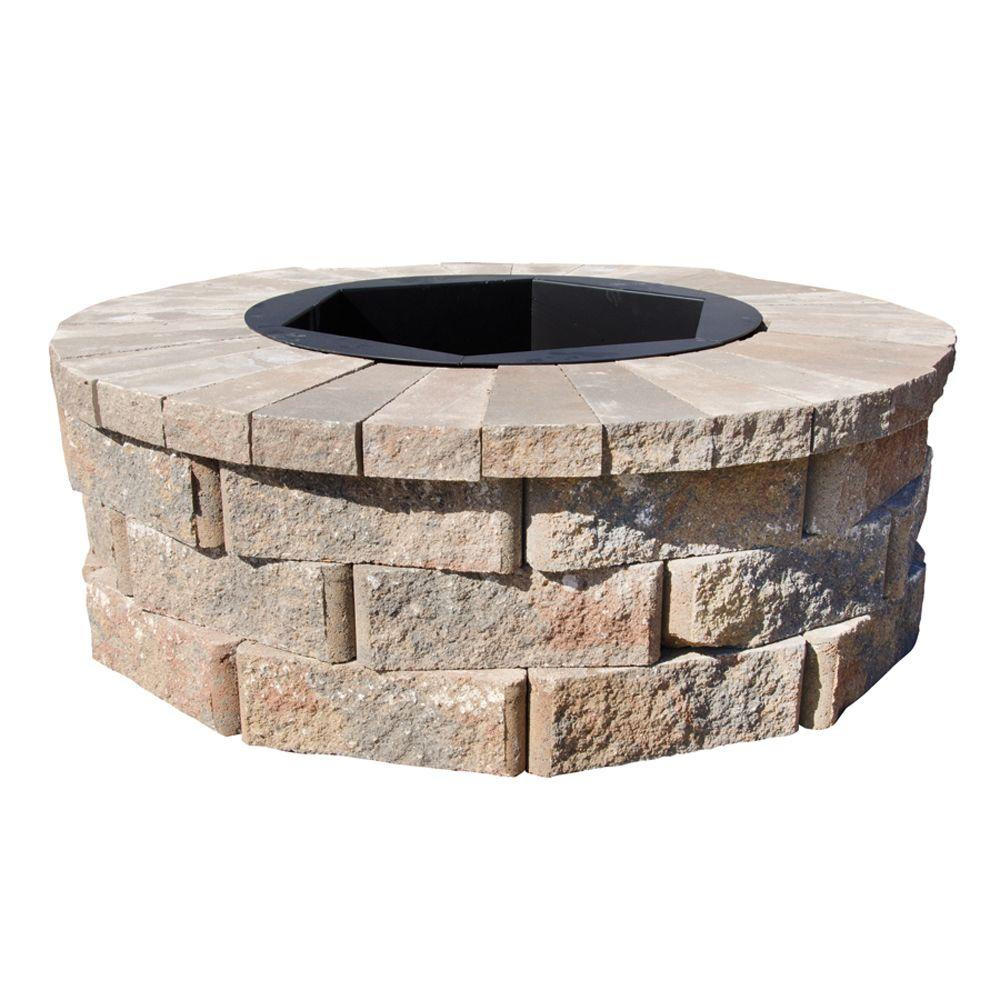 Stone Firepit Kit
 Pavestone 40 in W x 14 in H Rockwall Round Fire Pit Kit