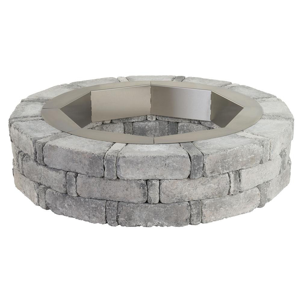 Stone Firepit Kit
 Pavestone 46 X 10 5 In Round Concrete Fire Pit Kit