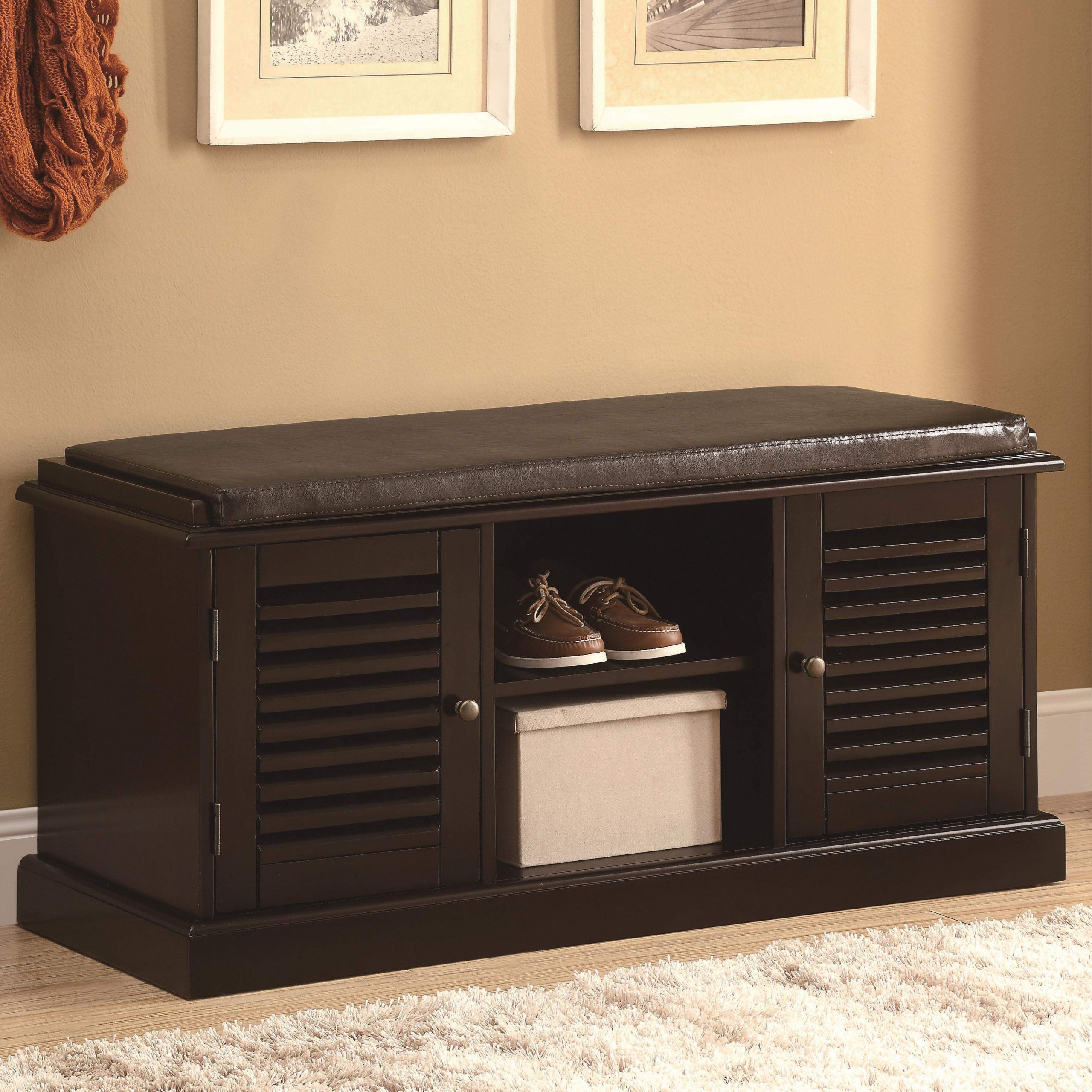 Storage Bench With Doors
 Benches Accent Bench with Storage Doors