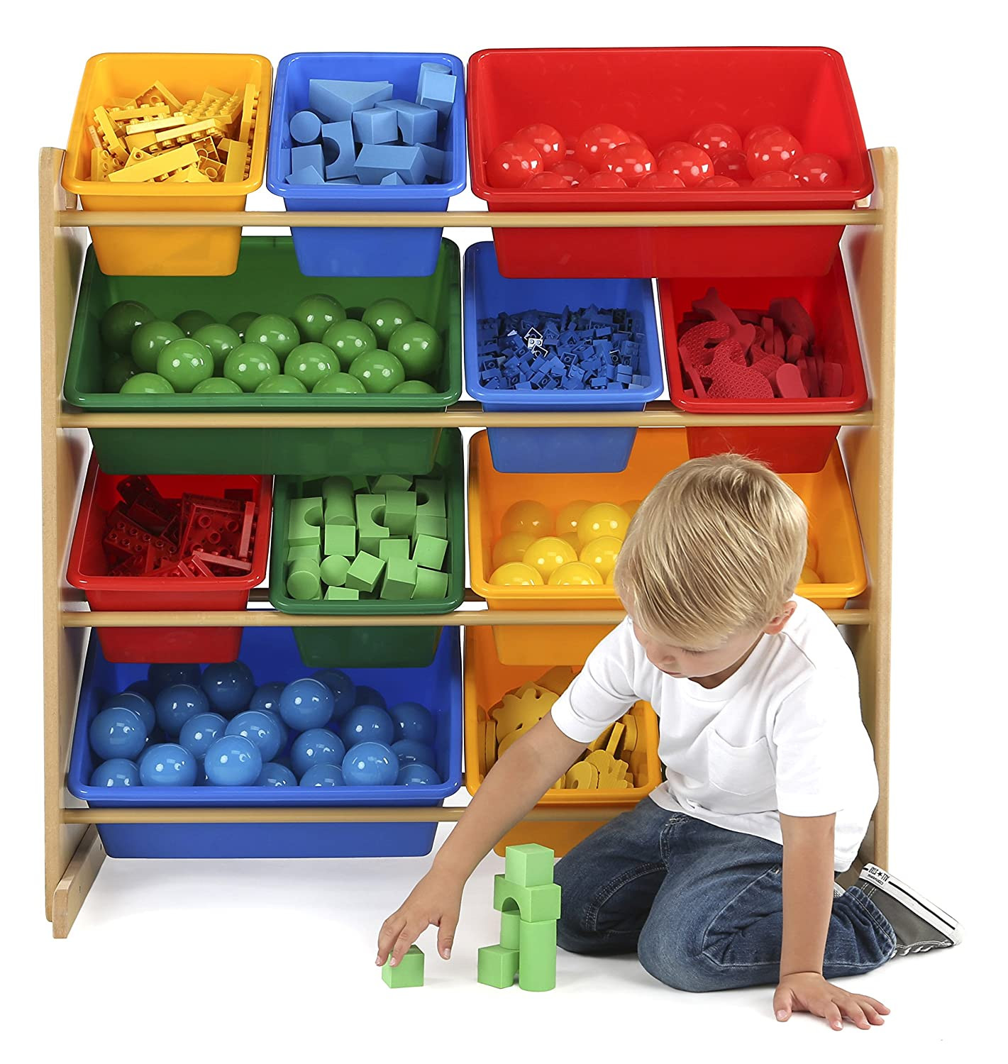 Storage Bins For Kids Room
 Tot Tutors Kids Toy Storage Organizer with 12 Plastic