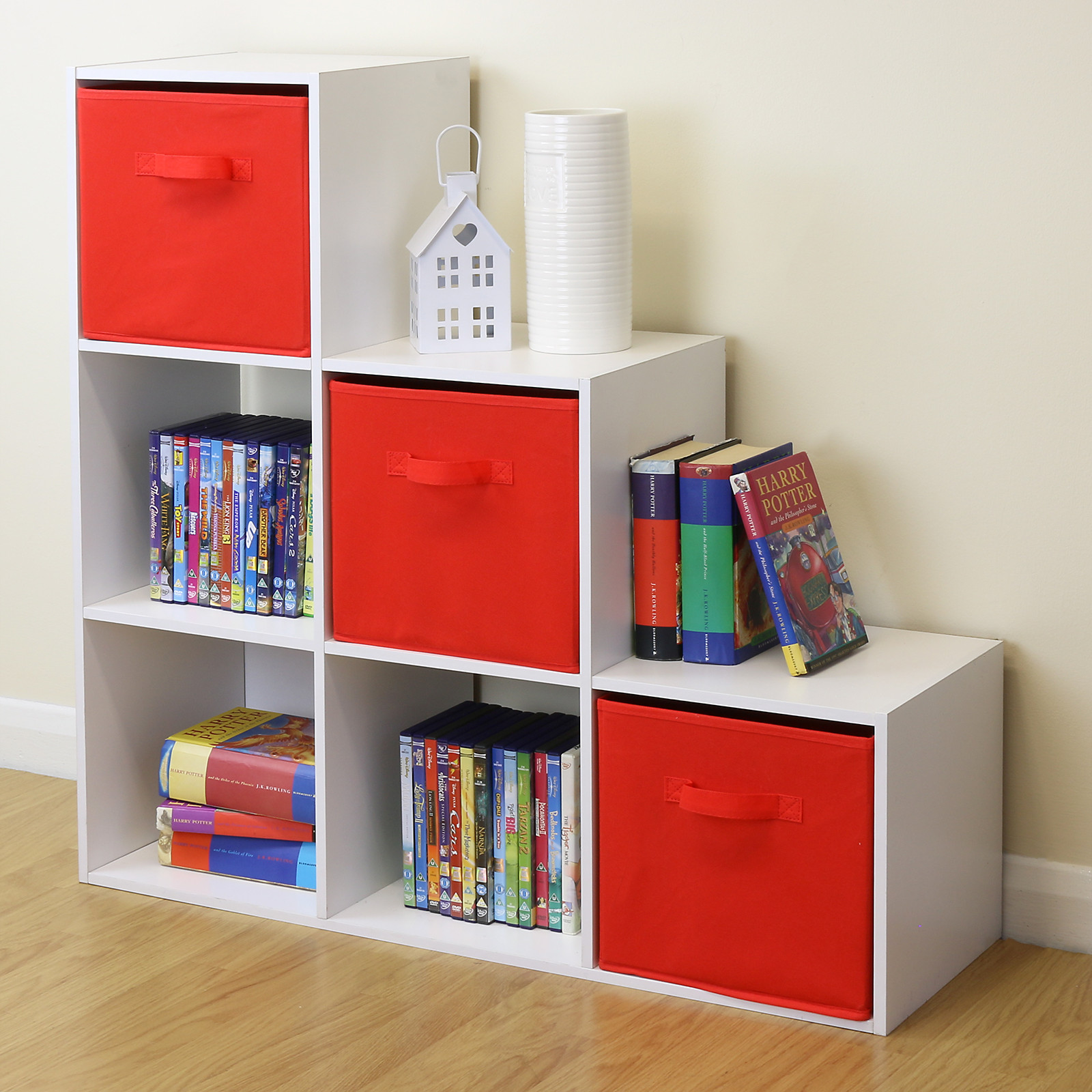 Storage Shelves For Kids Room
 White 6 Cube Kids Toy Games Storage Unit Girls Boys