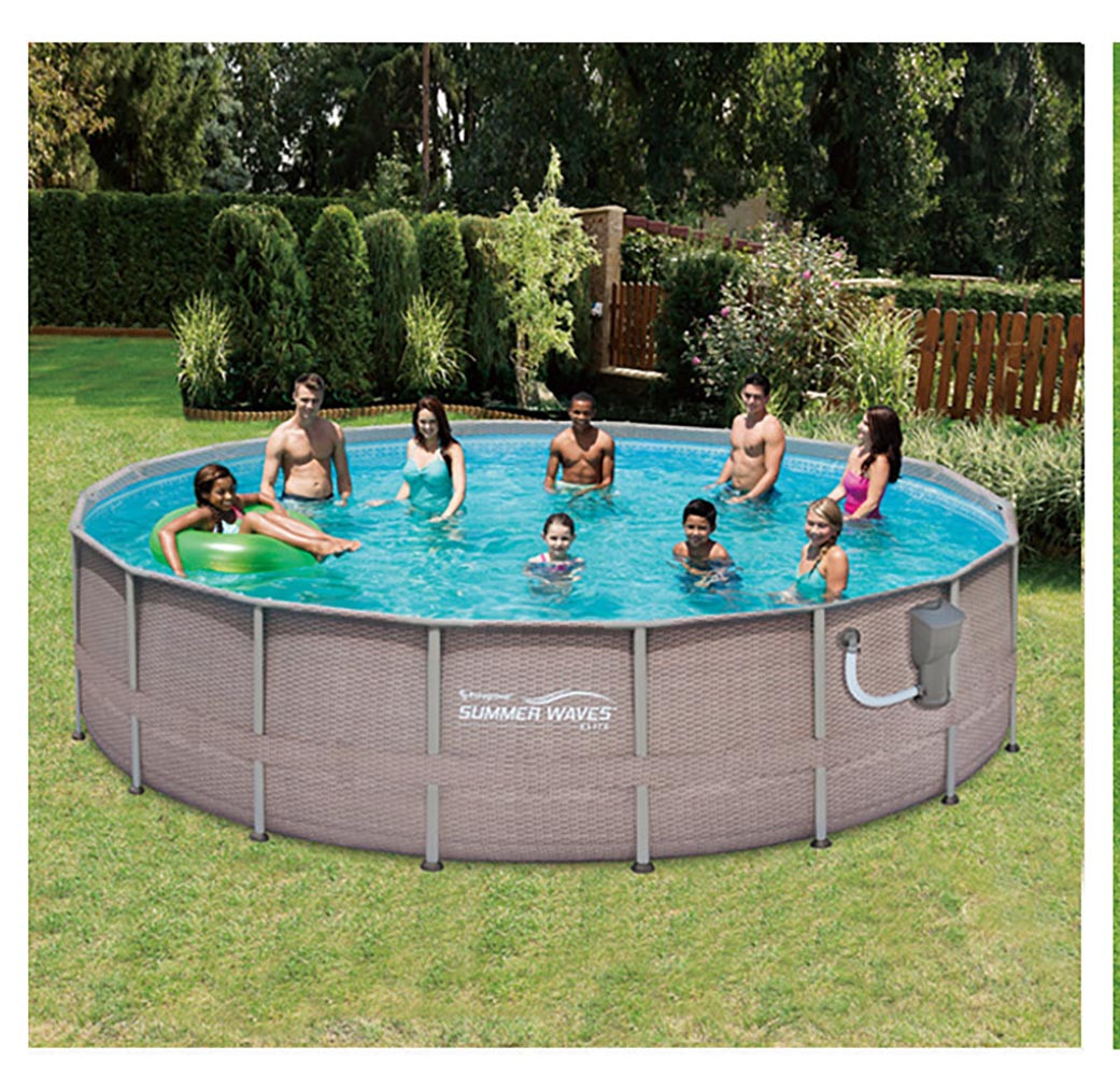 Summer Waves Above Ground Pool
 Summer Waves 18 x 48" Ground Frame Pool Set with