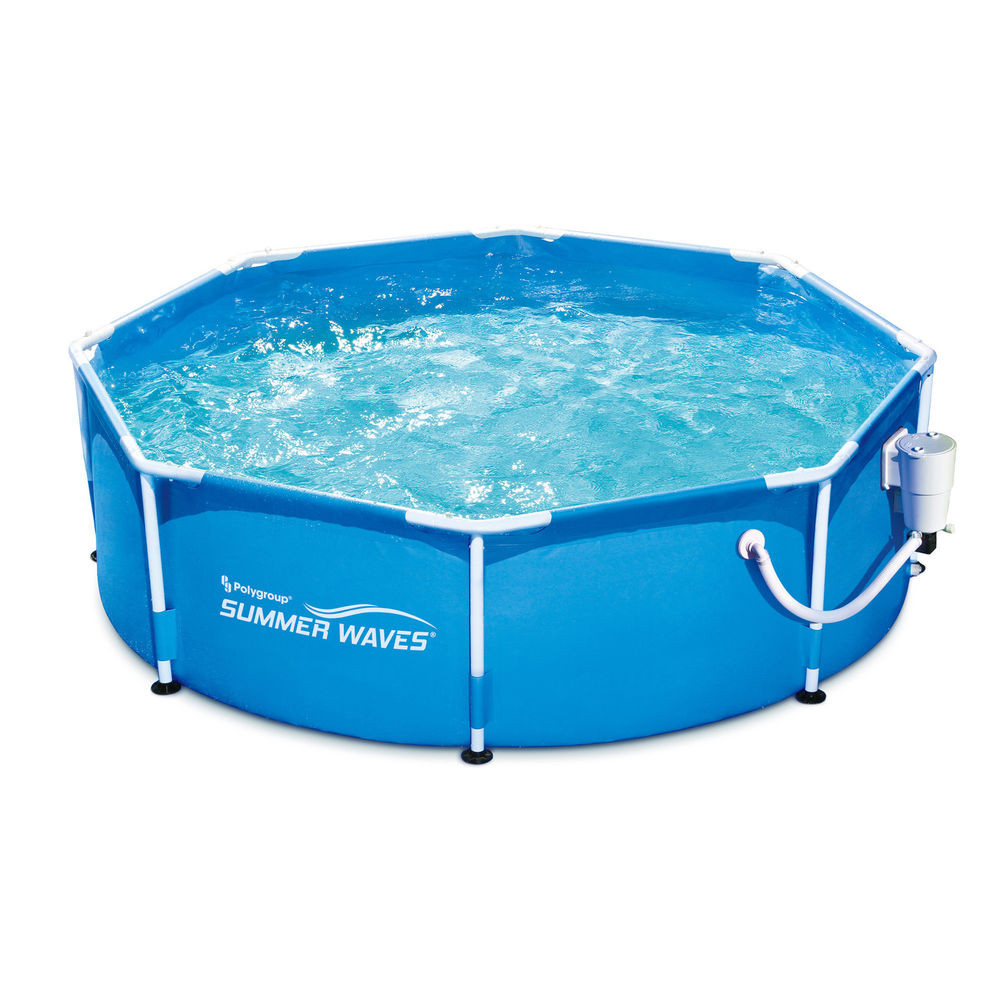 Summer Waves Above Ground Pool
 Summer Waves 8 Ft Metal Frame Ground Pool with