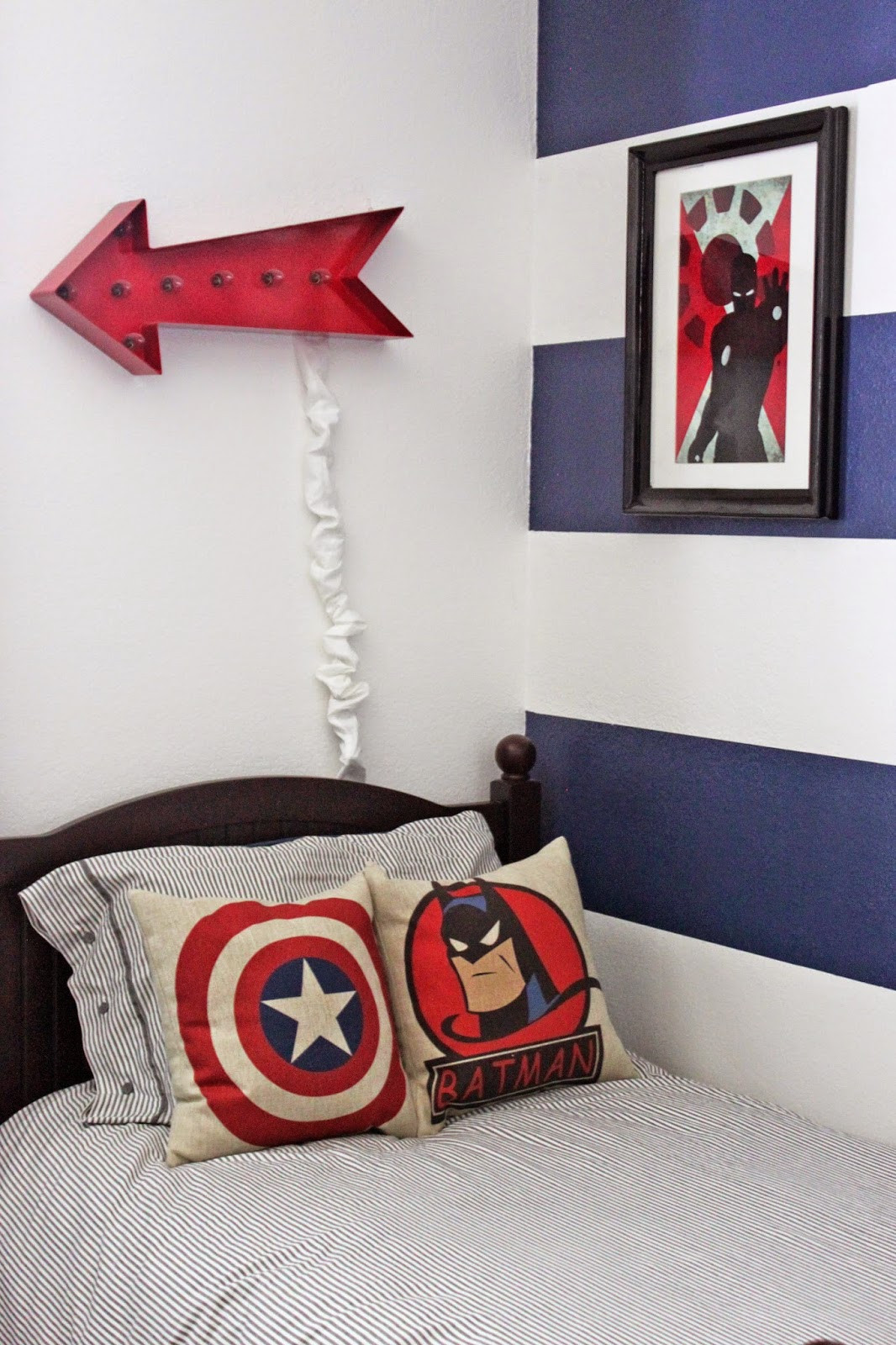 Superheroes Bedroom Decor
 a little of this a little of that Boys Superhero Room Tour