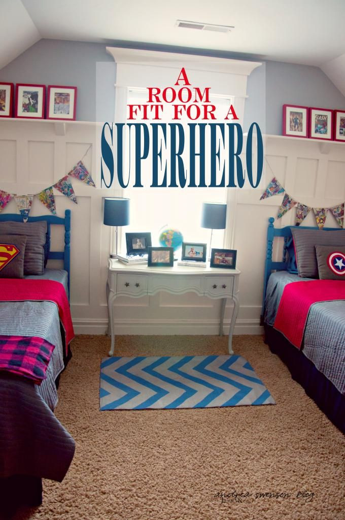 Superheroes Bedroom Decor
 Boys Superhero Bedroom