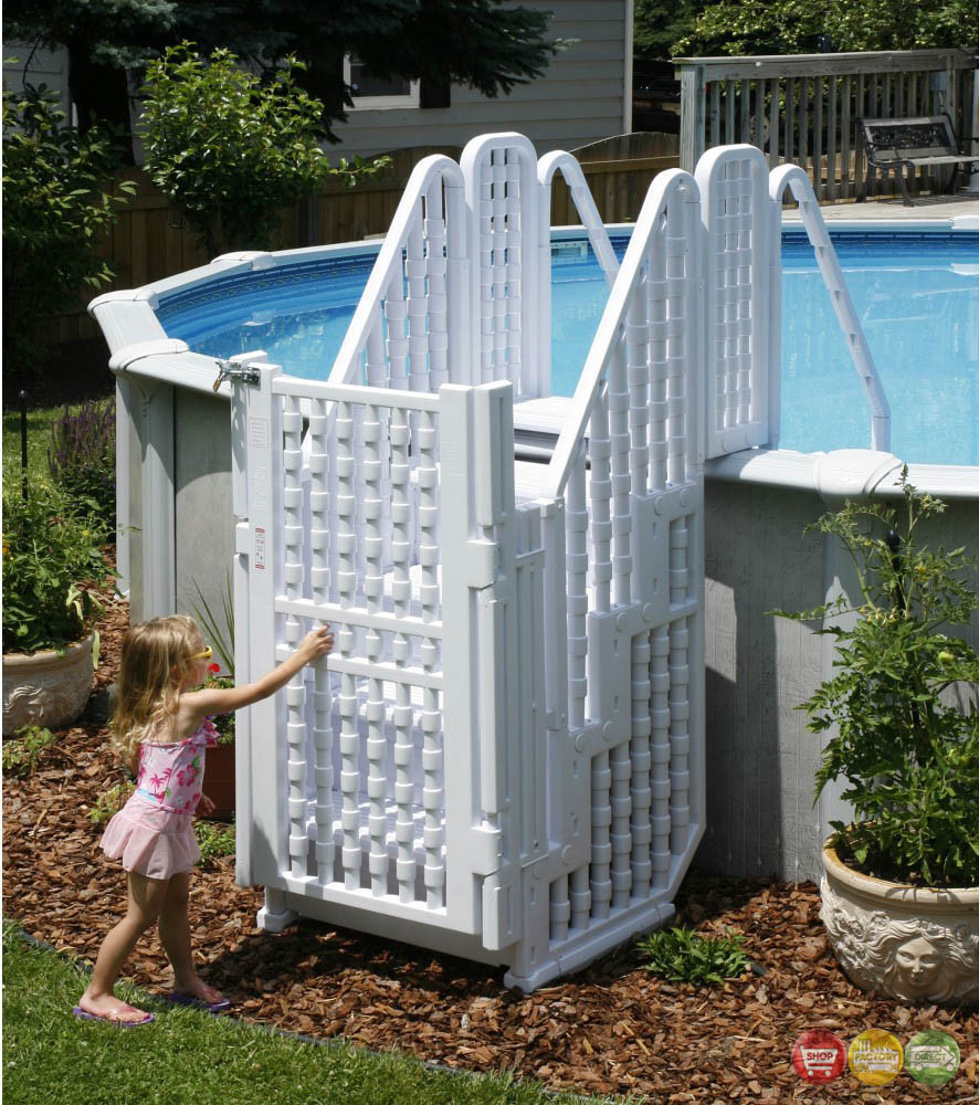 Swimming Pool Stairs Above Ground
 Ground Pool plete Safety Stair Entry System with