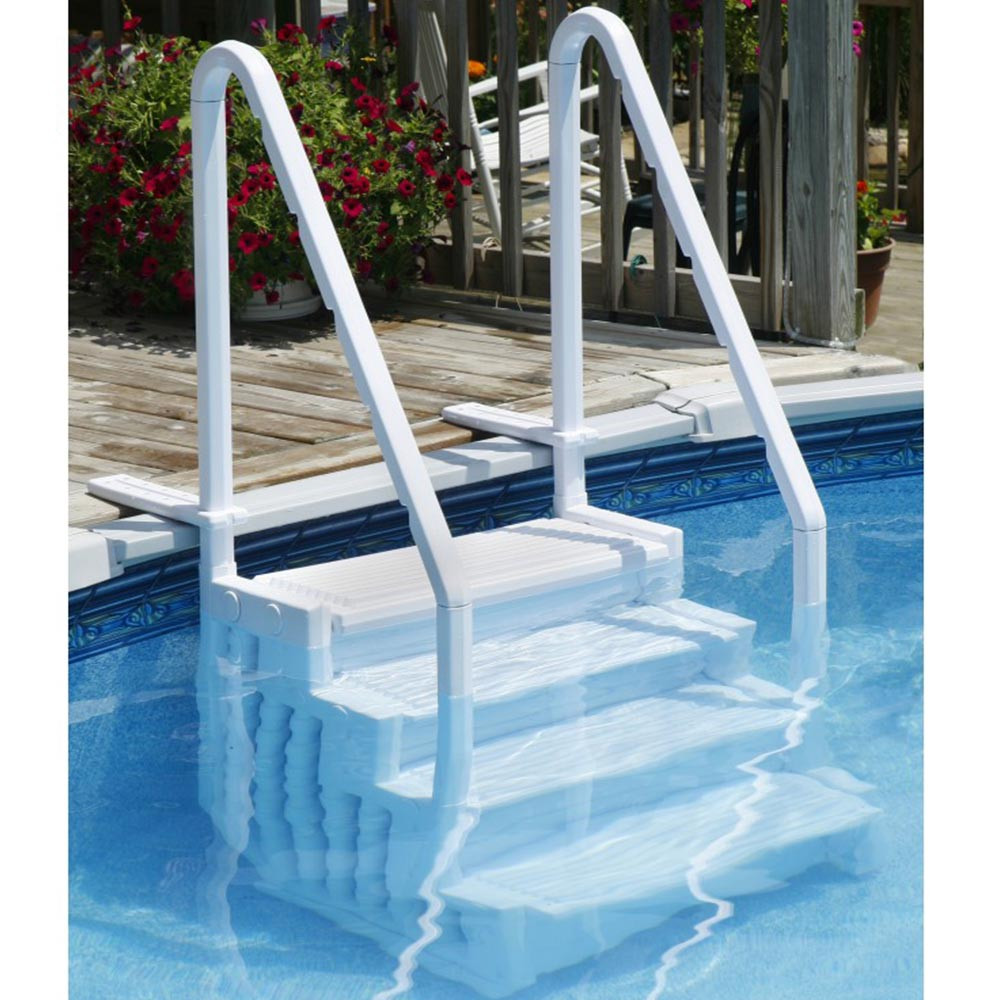 Swimming Pool Stairs Above Ground
 Easy Ground Swimming Pool Steps by BlueWave