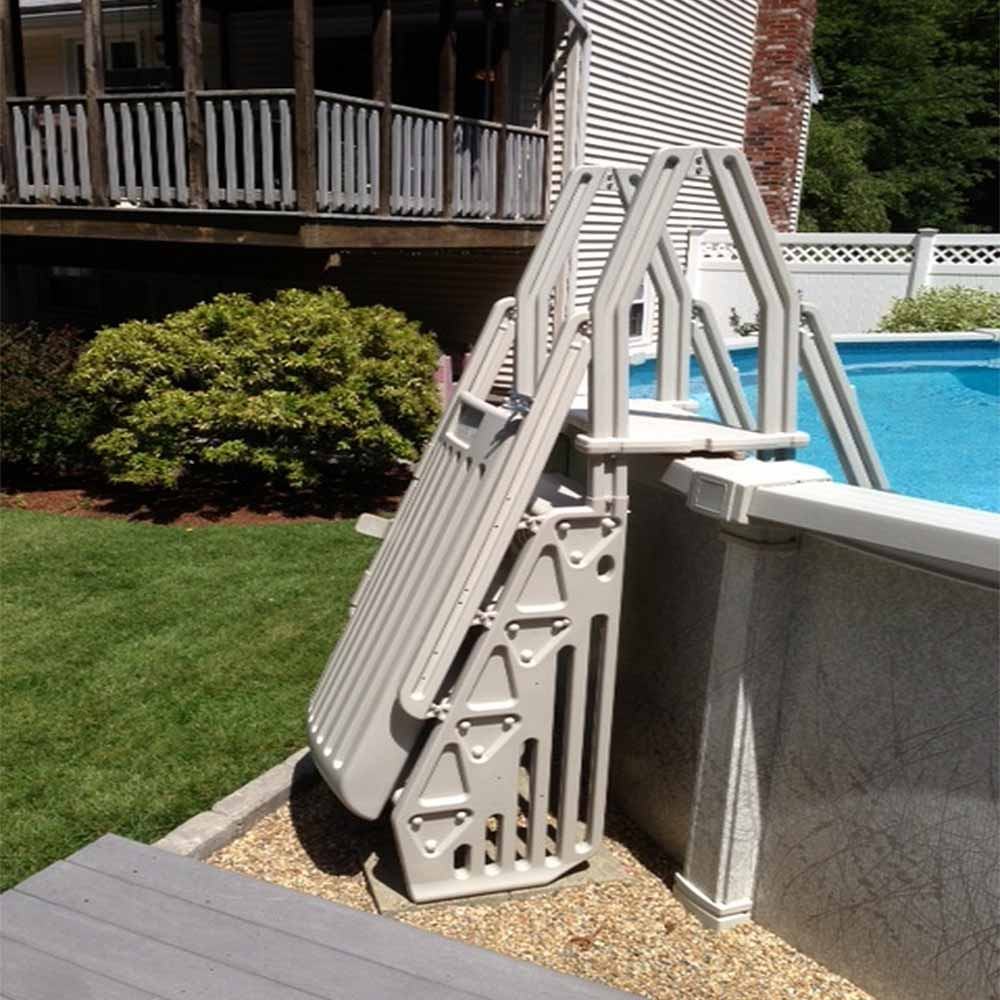 Swimming Pool Stairs Above Ground
 Neptune Step Ladder Ground Pool Entry System
