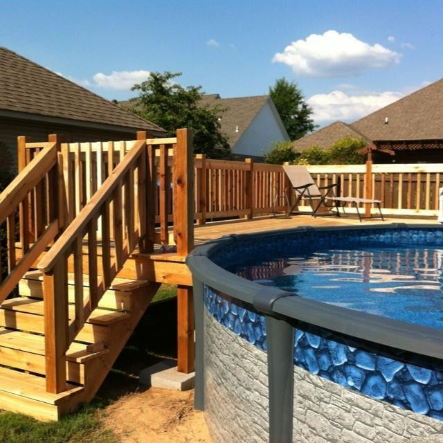 Swimming Pool Stairs Above Ground
 16 Stylish Outdoor the Ground Swimming Pools
