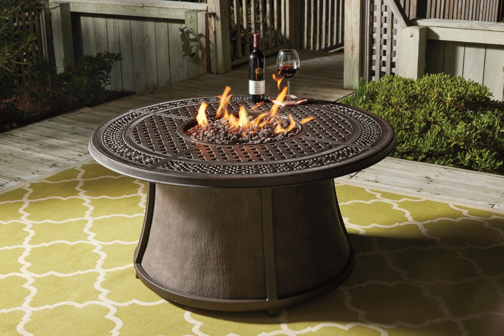 Table Top Fire Pit
 Burnella Brown Round Fire Pit Table Top