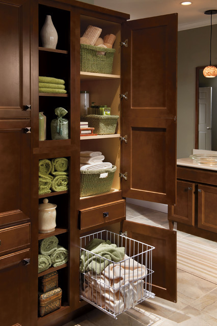 Tall Bathroom Cabinet With Doors
 Homecrest Tall Linen Hamper Cabinets Traditional
