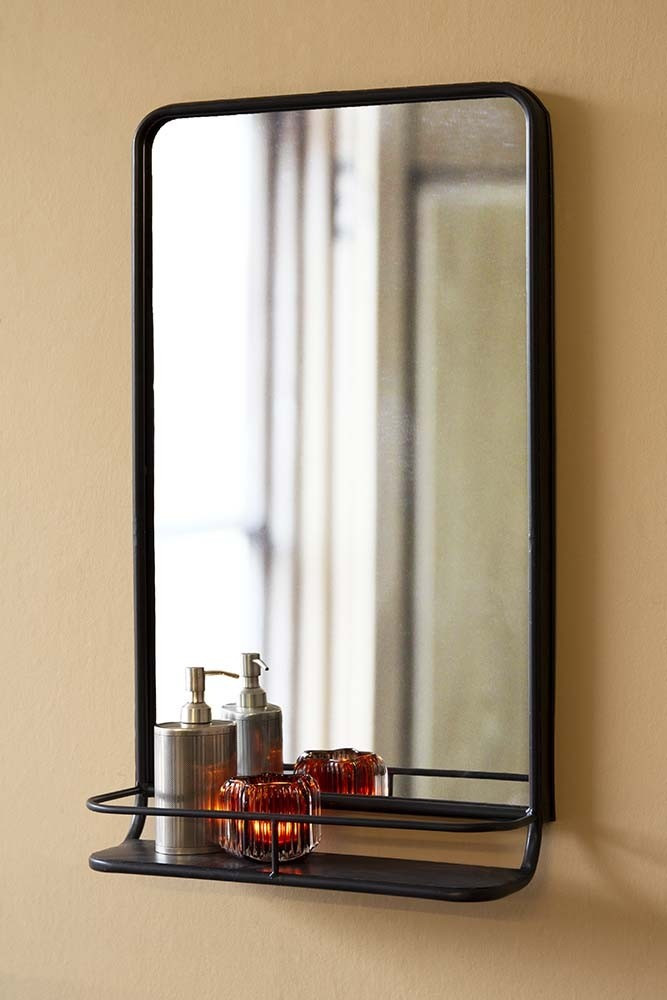 Tall Bathroom Mirror
 Black Tall Bathroom Mirror With Shelf