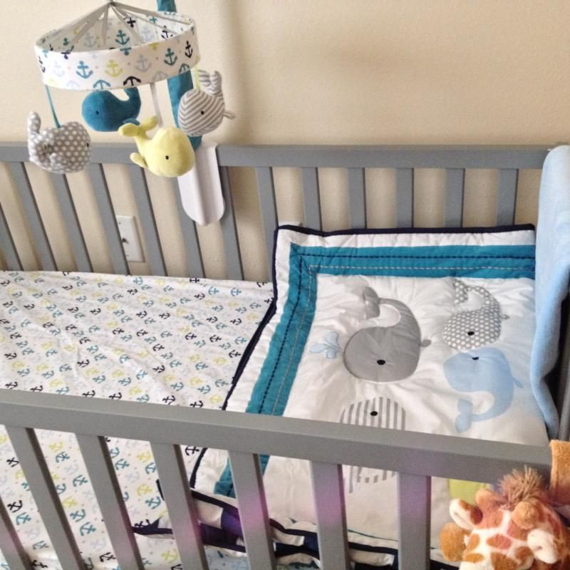 Target Baby Nursery Decor
 Circo 4pc Crib Bedding Set Whales n Waves