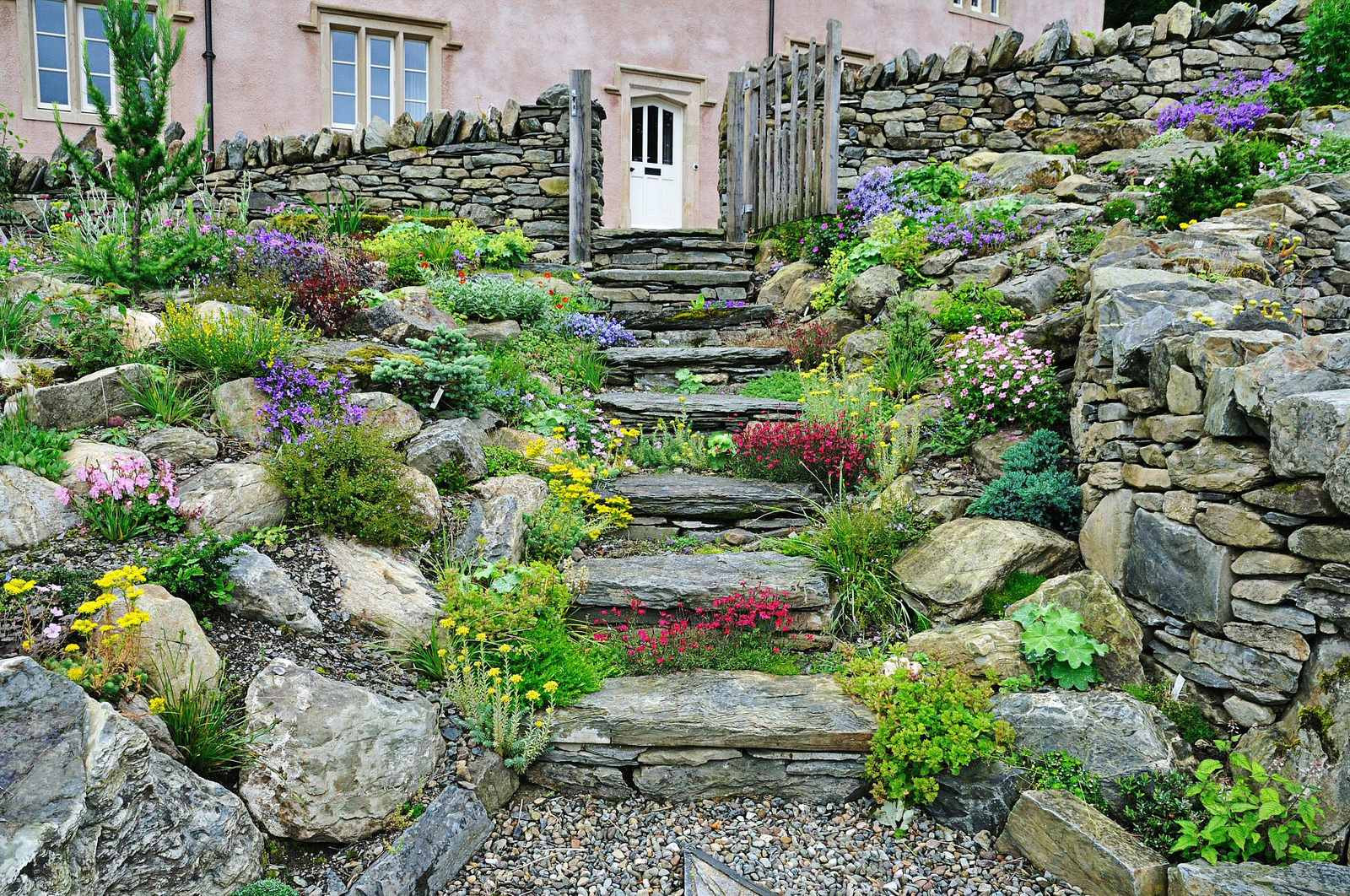 Terrace Landscape Backyard
 Amping up your walkways to boost your yard s curb appeal