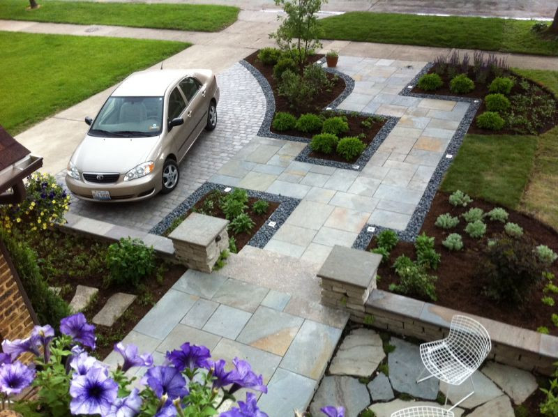 Terrace Landscape Driveway
 Top 30 Front Garden Ideas with Parking Home Decor Ideas