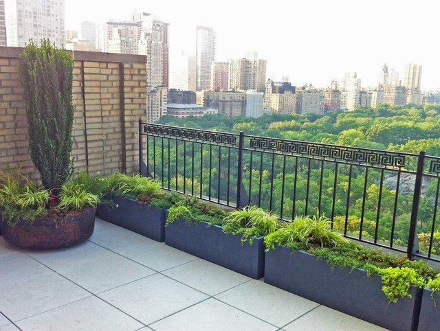 Terrace Landscape Fence
 Central Park Roof Garden Terrace Paver Deck Patio