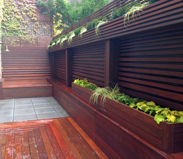Terrace Landscape Fence
 NYC Terrace Wood Fence Deck Patio Privacy Ipe