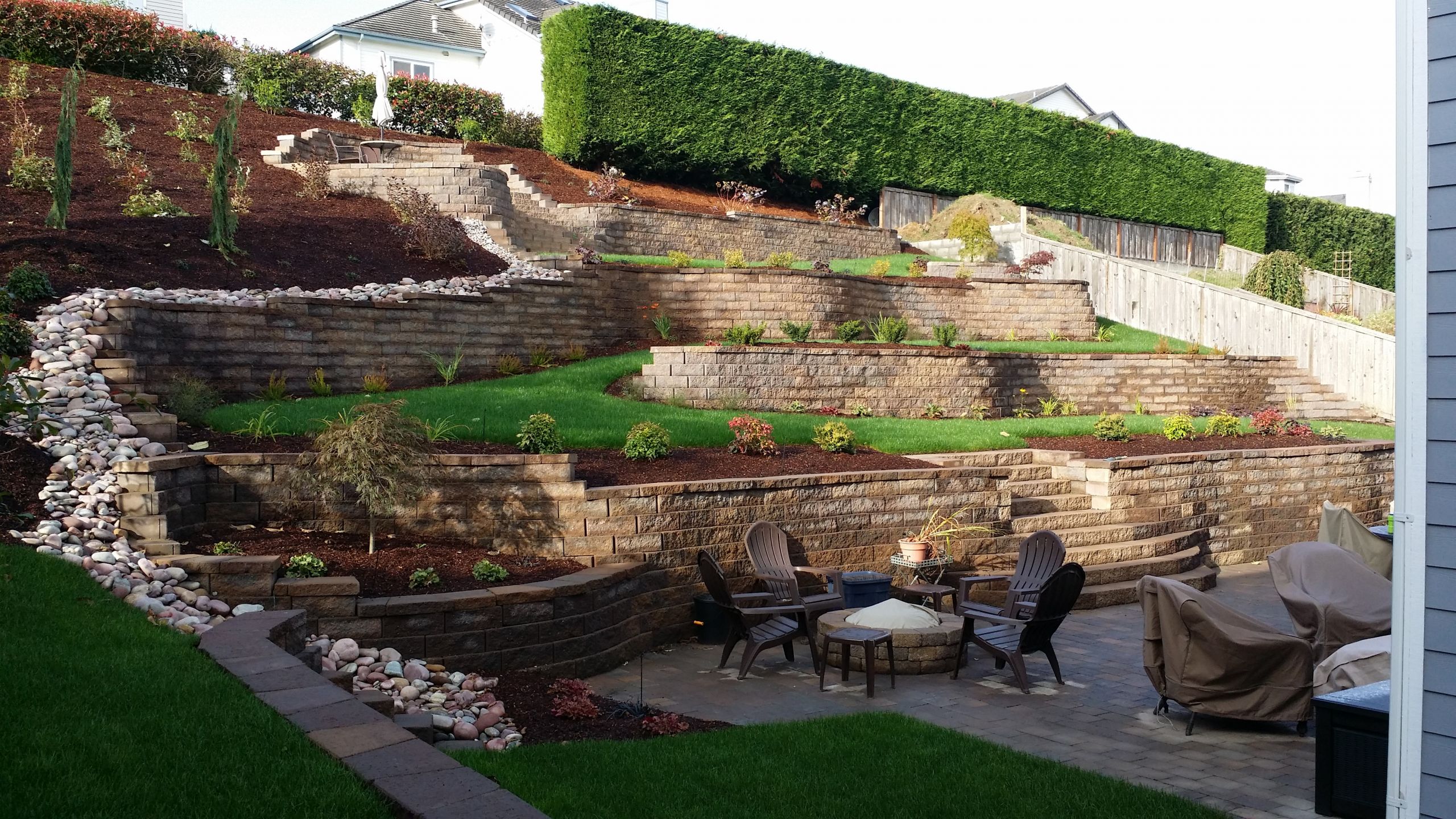 Terrace Landscape Retaining Wall
 Make an Ugly Hillside Beautiful with Retaining Walls