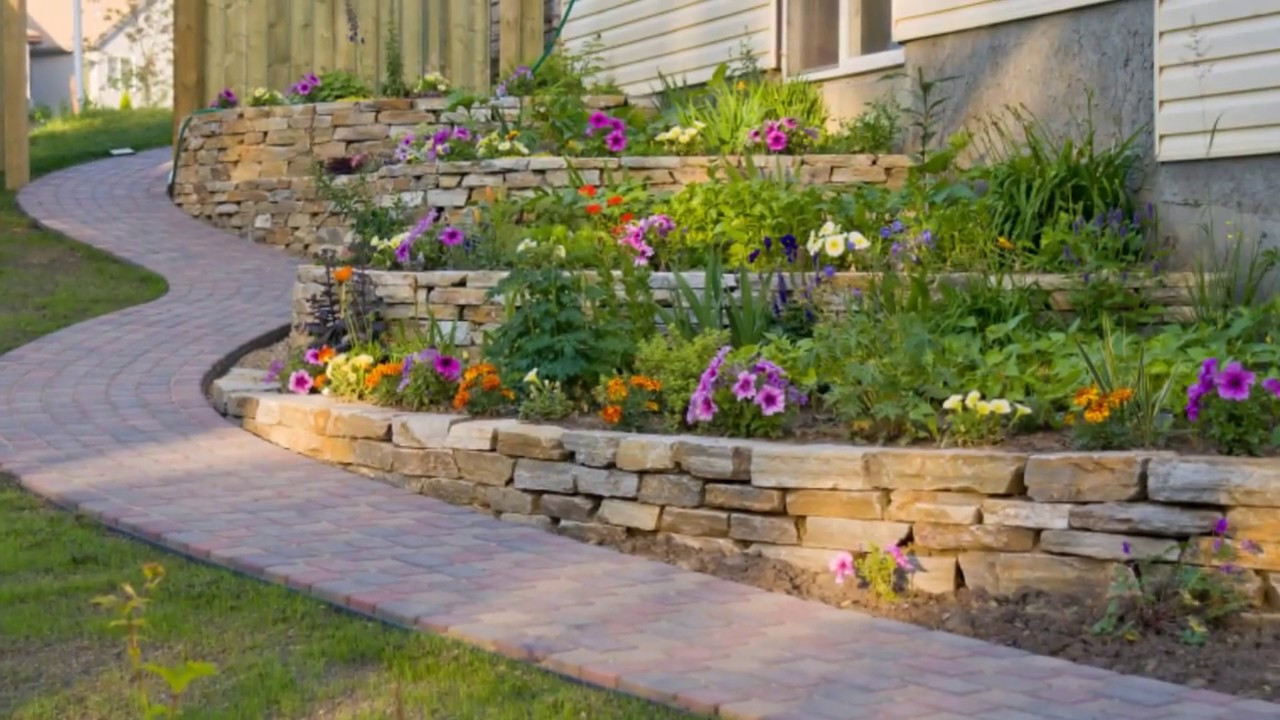 Terrace Landscape Retaining Wall
 Garden and Backyard Retaining Wall Ideas and Terraced
