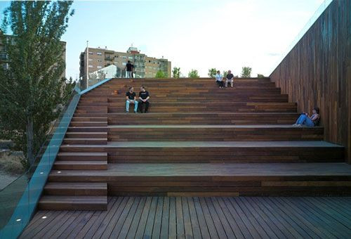Terrace Landscape With Stairs
 theater seating and stair