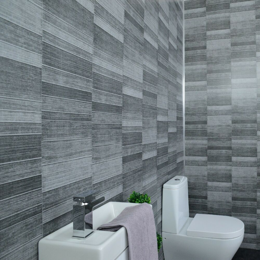 Tile Board For Bathrooms
 Grey Tile Effect Bathroom Panels Anthracite Tile Cladding