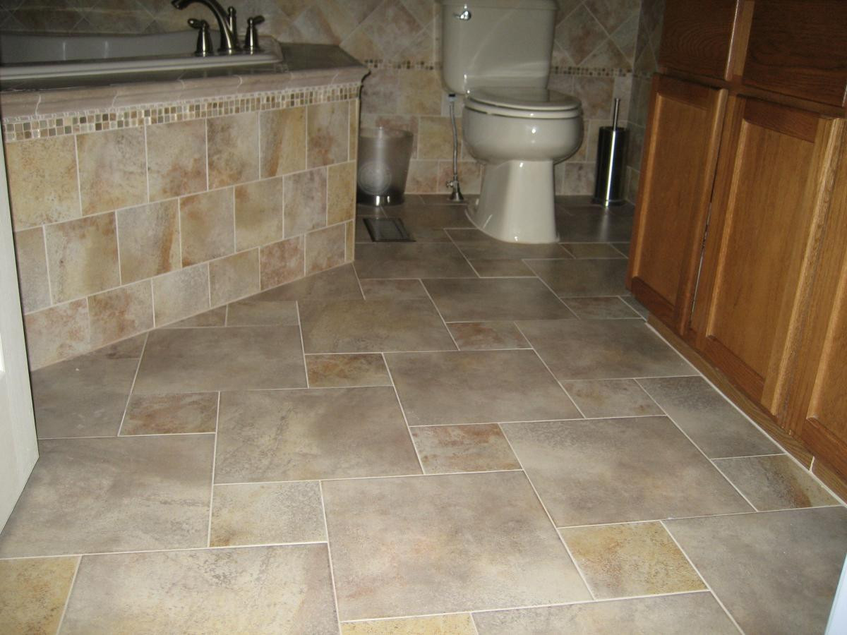 Tile Sizes For Bathrooms
 Bathroom Floor Tile Ideas with Various Types and Sizes