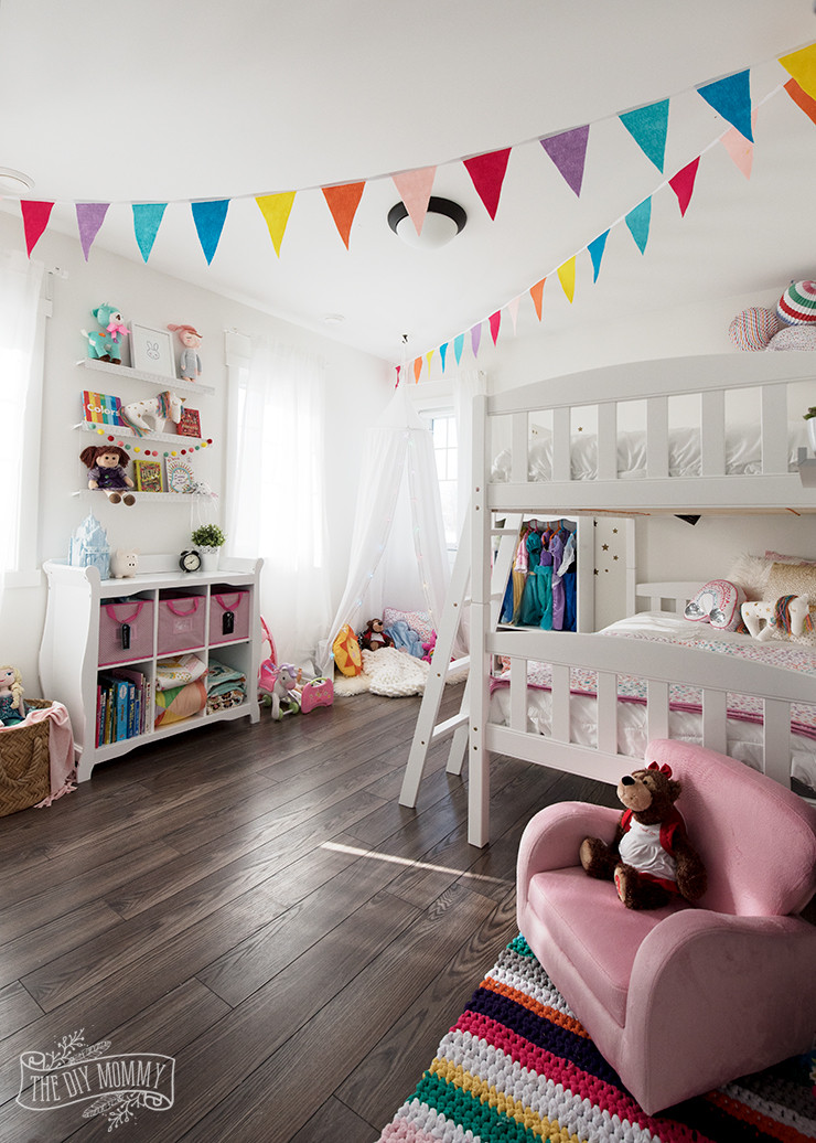 Toddlers Bedroom Ideas Girl
 A Modern Rainbow Toddler Bedroom Makeover Reveal