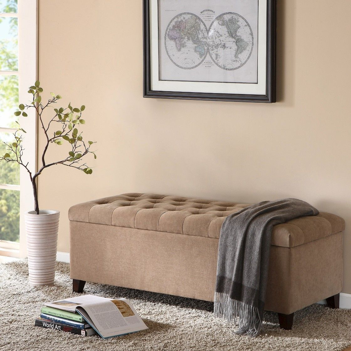 Tufted Storage Bench Target
 Shandra Bench Storage Ottoman with Tufted Top Sand