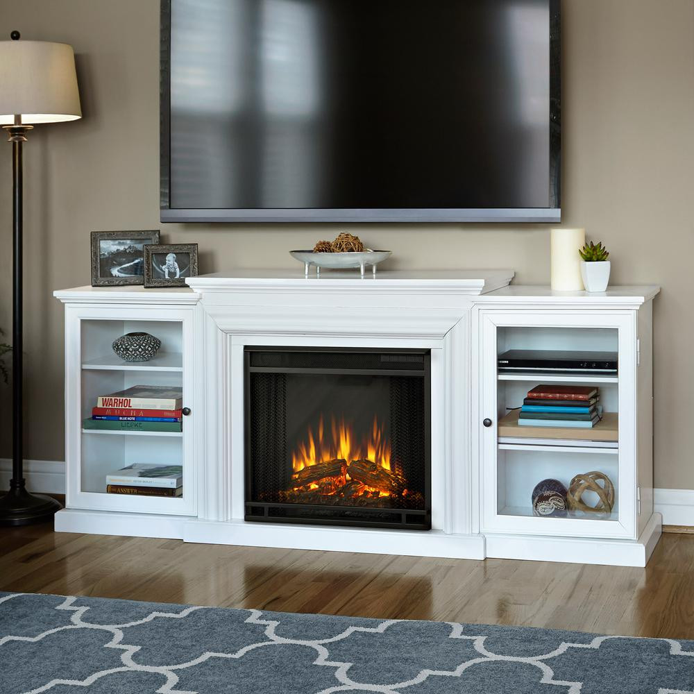 Tv Electric Fireplace
 Real Flame Frederick 72 in Freestanding Electric