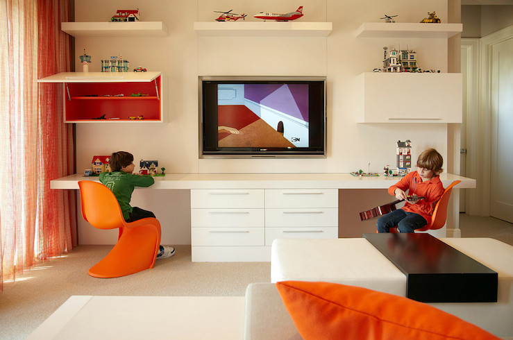 Tv In Kids Room
 Kids d Desk Contemporary boy s room B and G Design