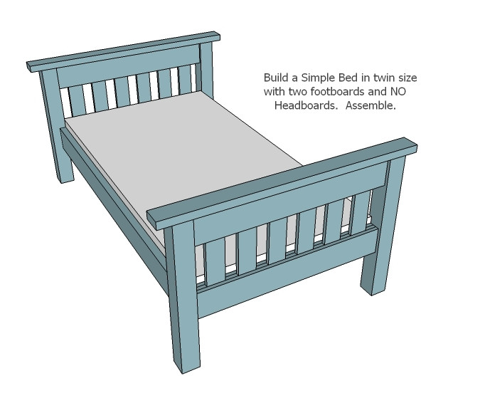 Twin Bed DIY Plans
 Ana White