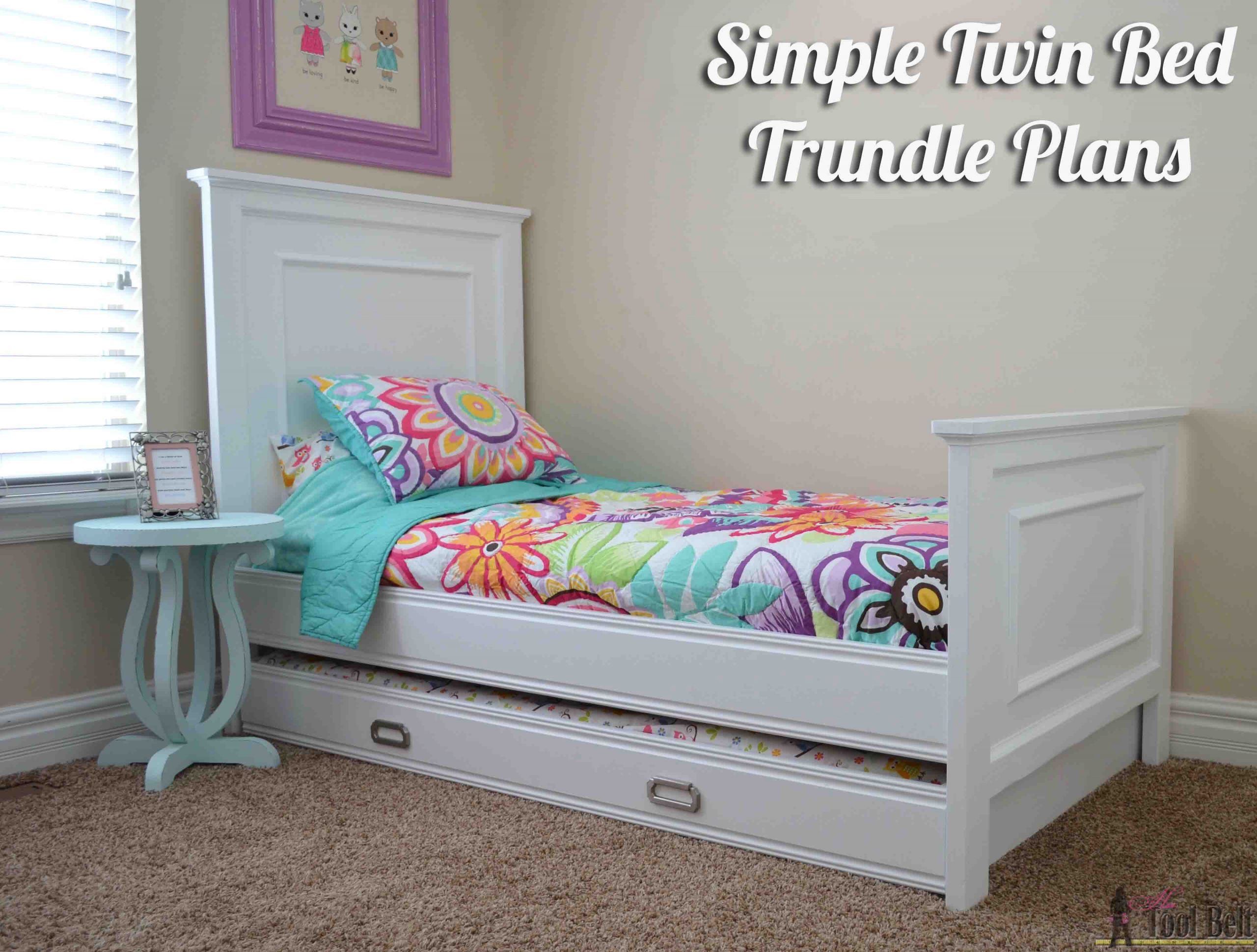 Twin Bed DIY Plans
 Simple Twin Bed Trundle Her Tool Belt