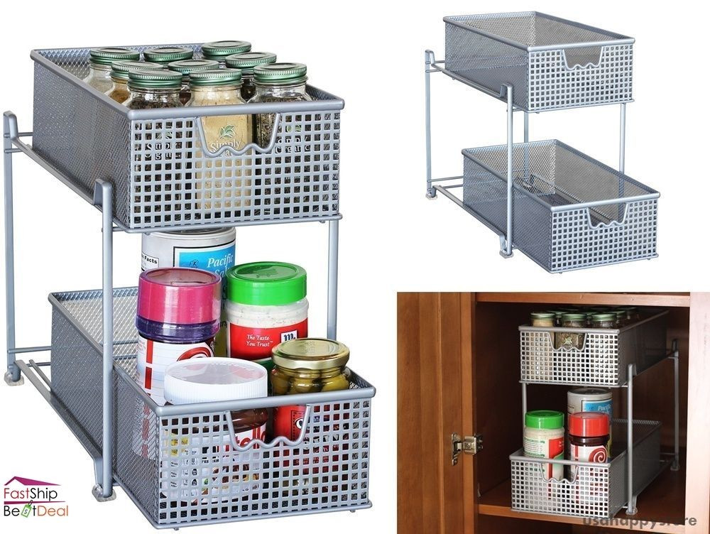 Under Cabinet Organizers Kitchen
 Storage Basket Organizer Sliding Drawer Kitchen Under