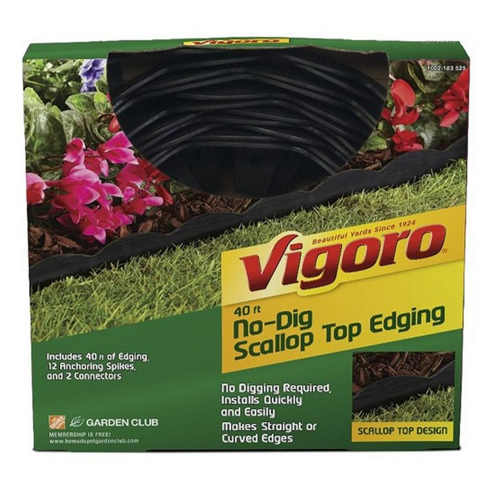 Vigoro Landscape Edging
 Vigoro 40 ft Scalloped No Dig Edging Kit 3011 40HD 4