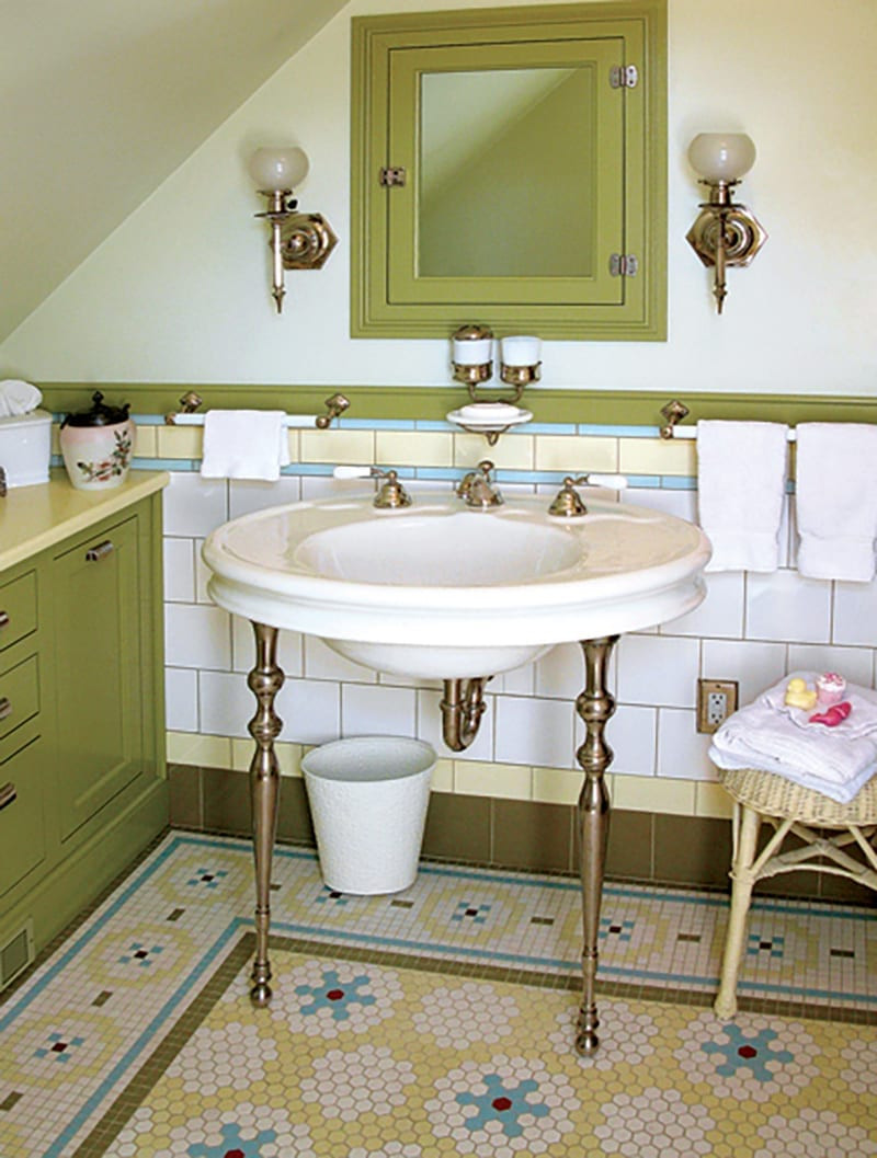 Vintage Bathroom Floor Tile
 10 Vintage Bathrooms You d Be Lucky to Inherit Wit & Delight