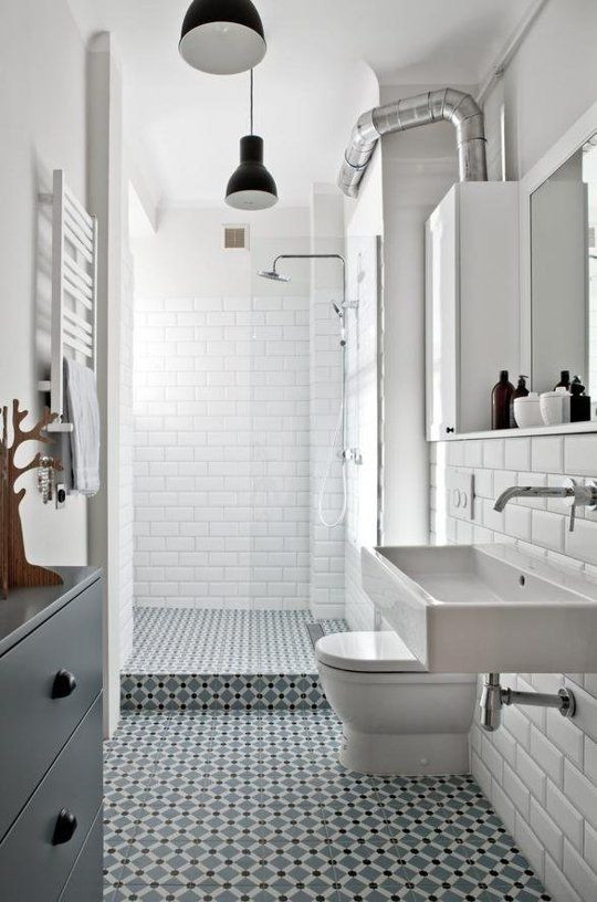 Vintage Bathroom Floor Tile
 31 retro black white bathroom floor tile ideas and pictures