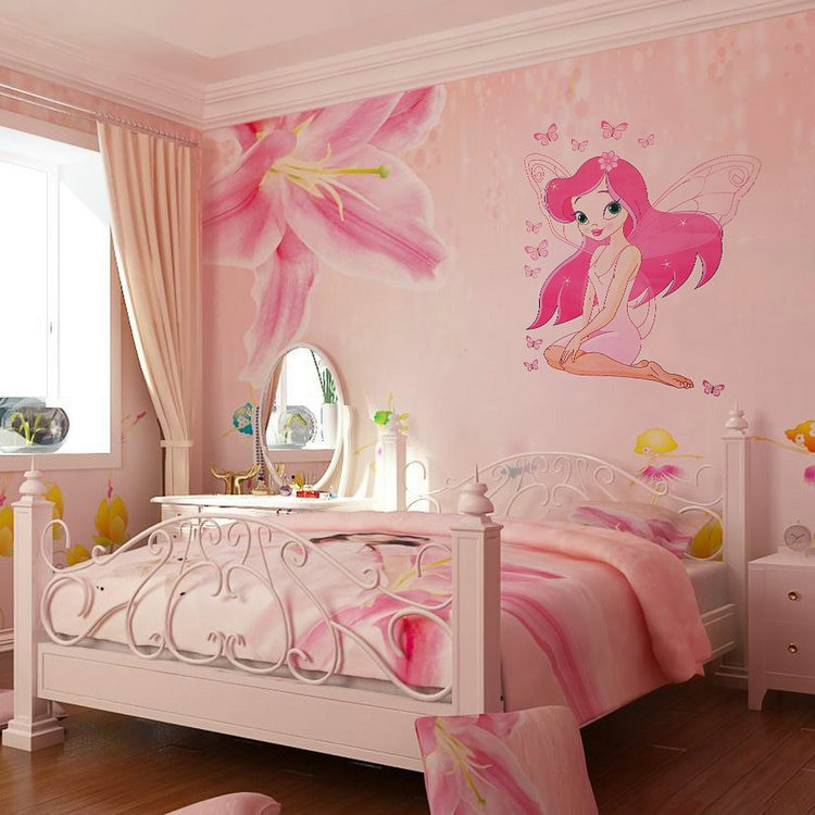 Wall Art For Girls Bedrooms
 Hot Sale Fairy Princess Butterly Decals Art Mural Wall