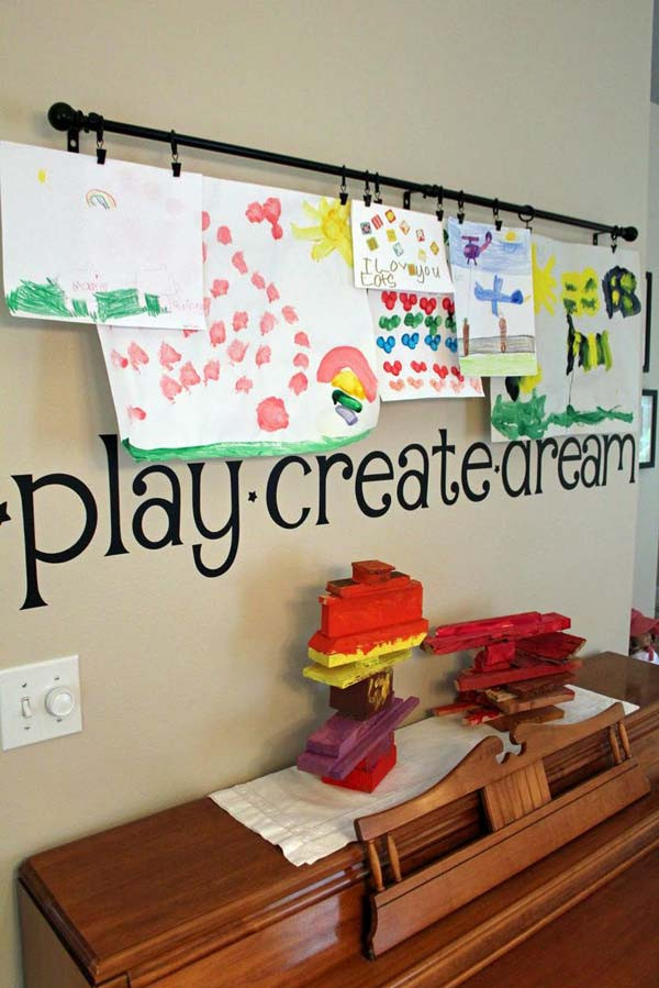 Wall Art Kids Rooms
 Top 28 Most Adorable DIY Wall Art Projects For Kids Room