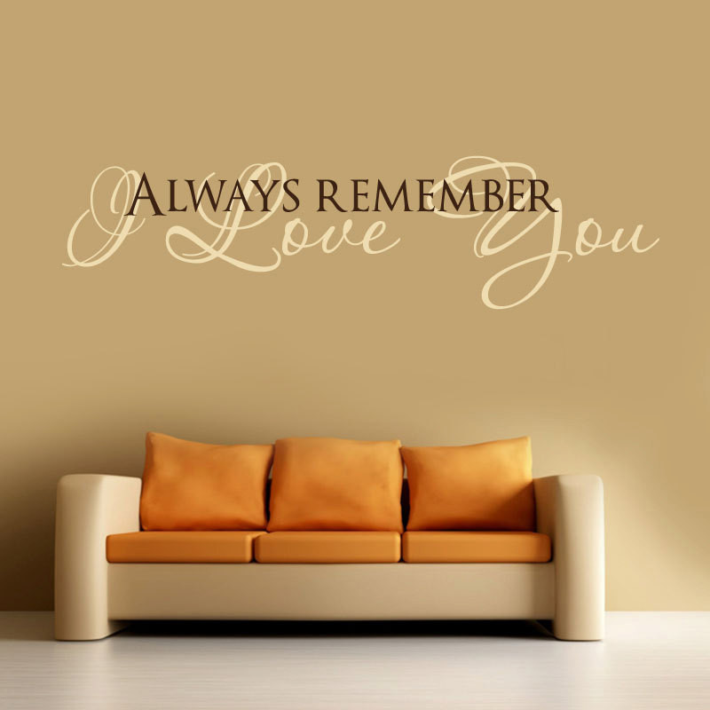 Wall Decal Quotes For Bedroom
 I LOVE YOU Vinyl Wall Decal Words Lettering Quote