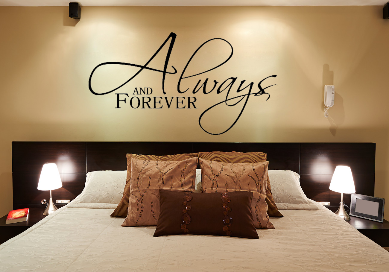 Wall Decal Quotes For Bedroom
 Always and Forever Wall Decals for Master Bedroom