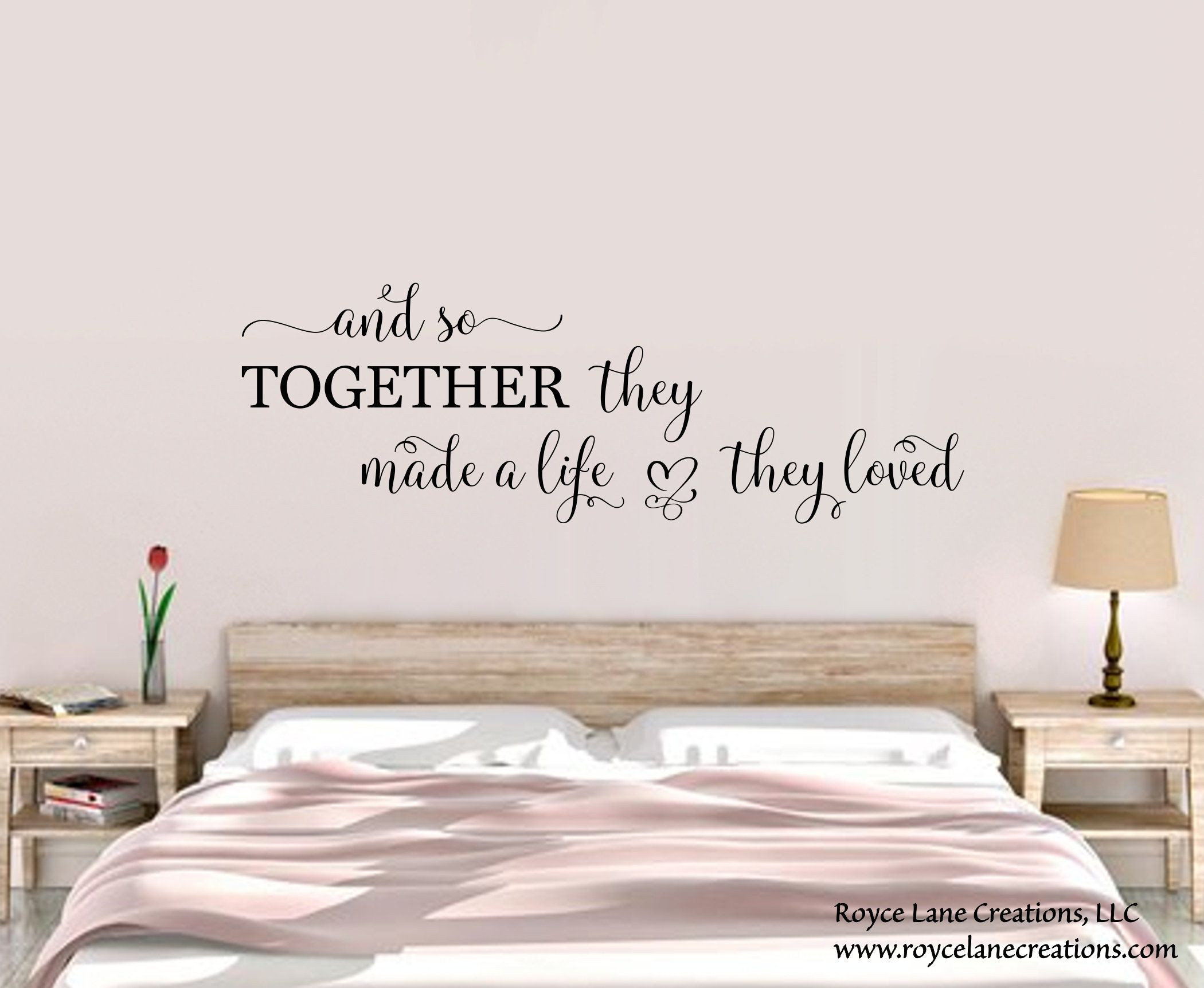 Wall Decal Quotes For Bedroom
 Bedroom Wall Decal And So To her They Built A Life They