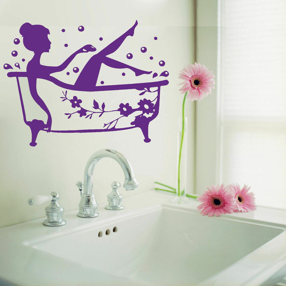 Wall Decals For Bathroom
 Bathroom Art Decal Bath Time Removable Vinyl Wall Sticker