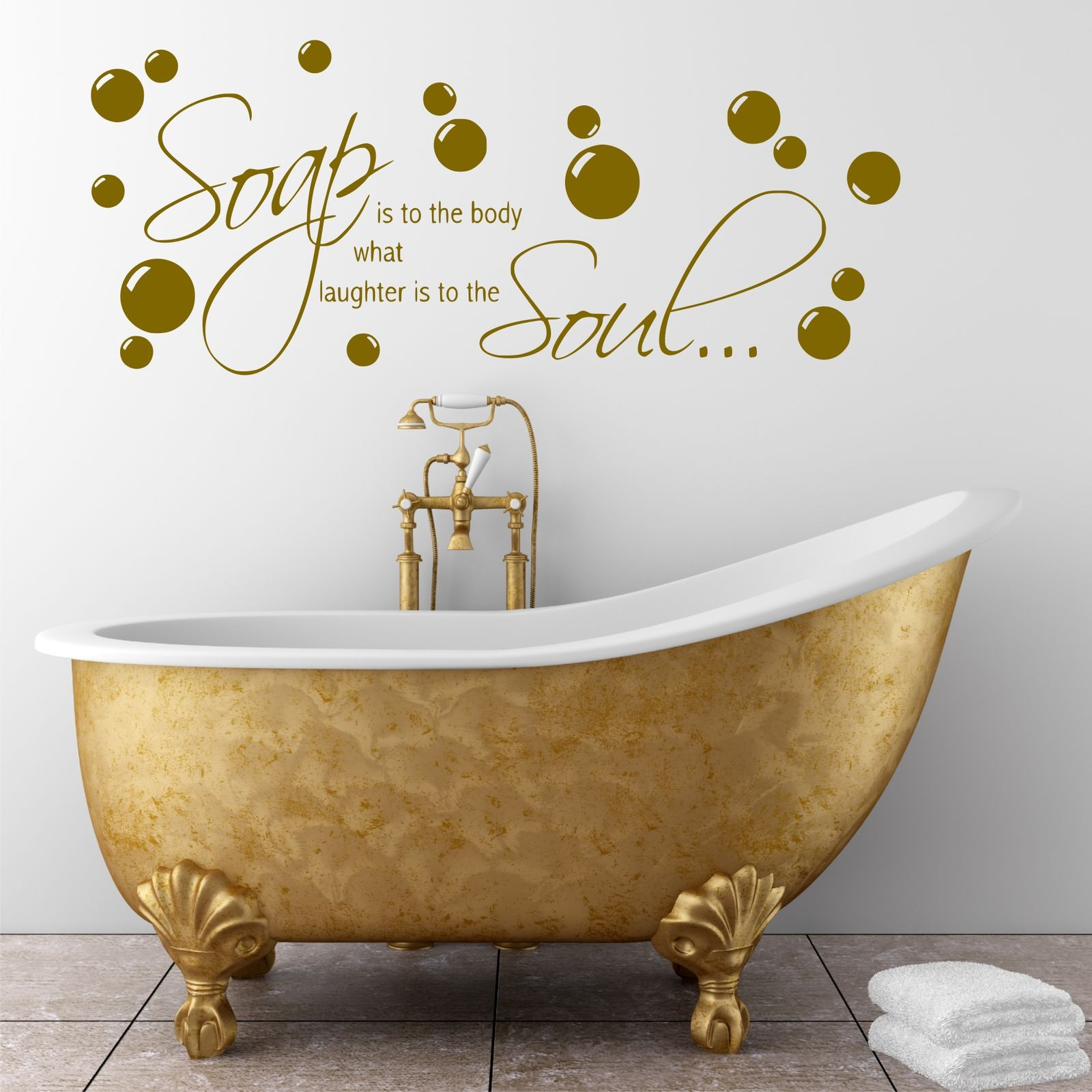 Wall Decals For Bathroom
 Bathroom Wall quote Soap Body Wall Sticker Decal Transfer
