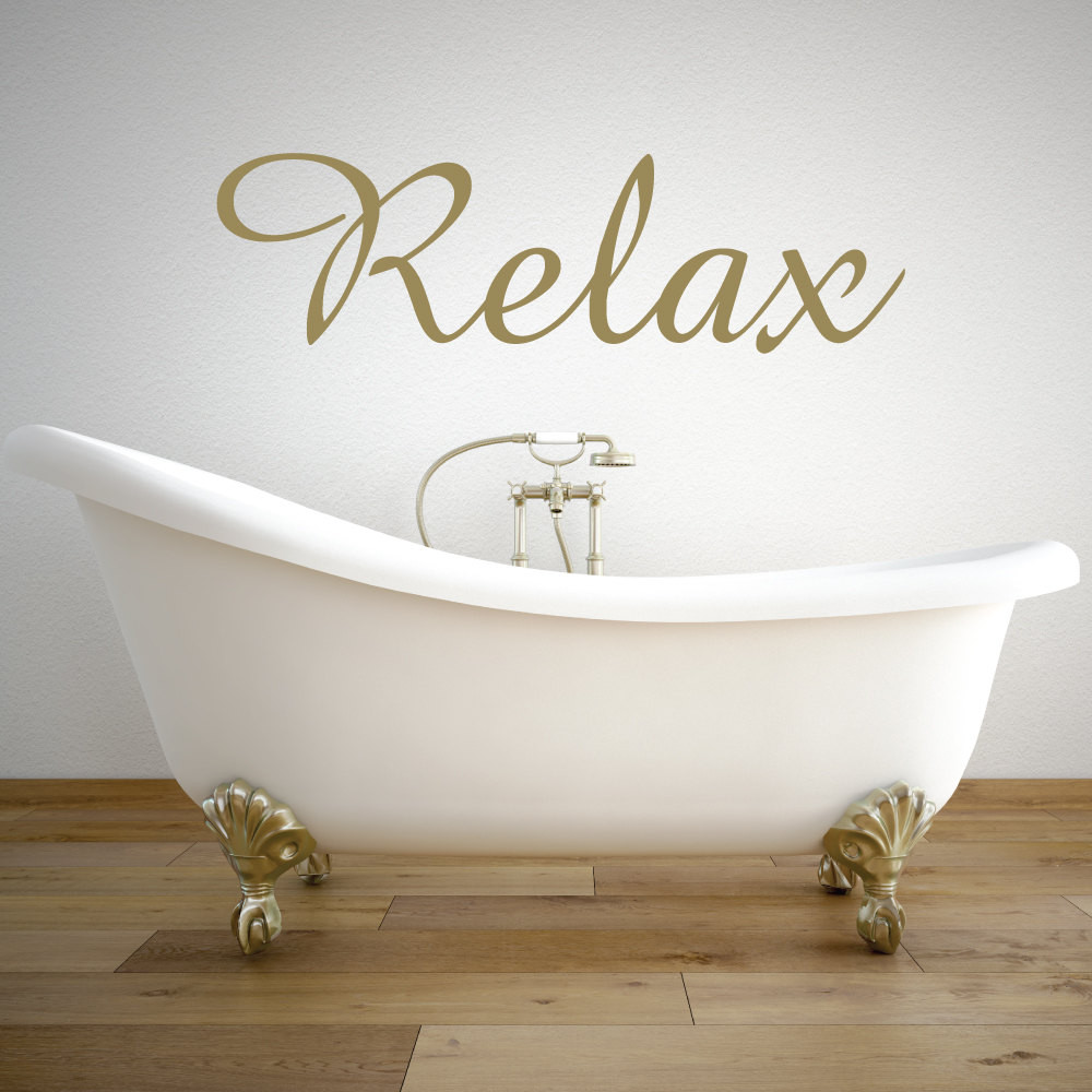 Wall Decals For Bathroom
 Relax Wall Decal Relax Sign Bathroom Decor Bathroom Wall