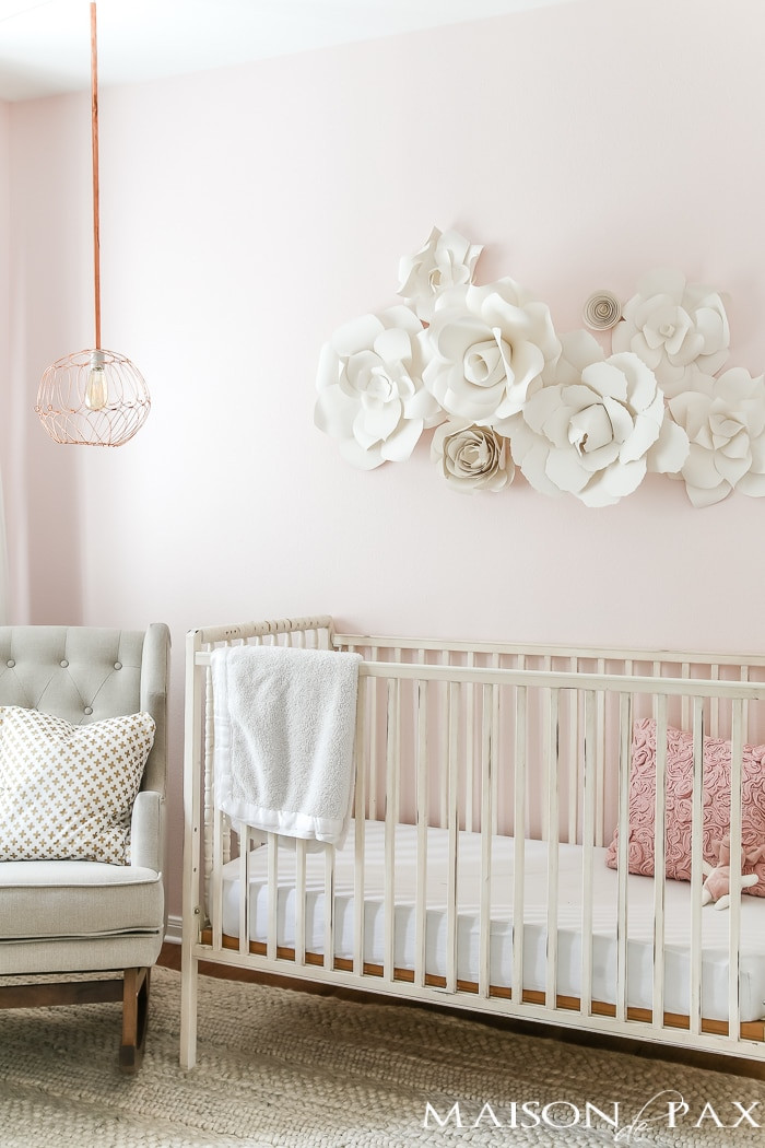 Wall Decoration For Baby Room
 Paper Flower Wall Art in the Nursery Maison de Pax