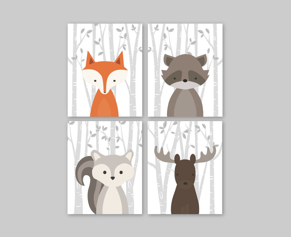 Wall Decoration For Baby Room
 Baby Nursery Decor Baby Nursery Wall Art Woodland Nursery
