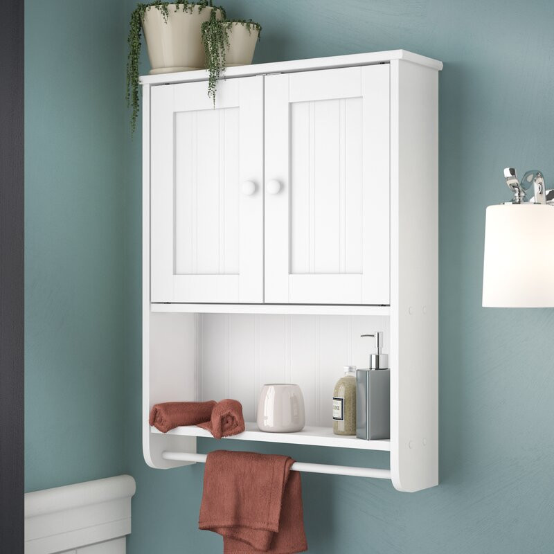 Wall Mounted Bathroom Storage
 19 19" W x 25 63" H Wall Mounted Cabinet & Reviews