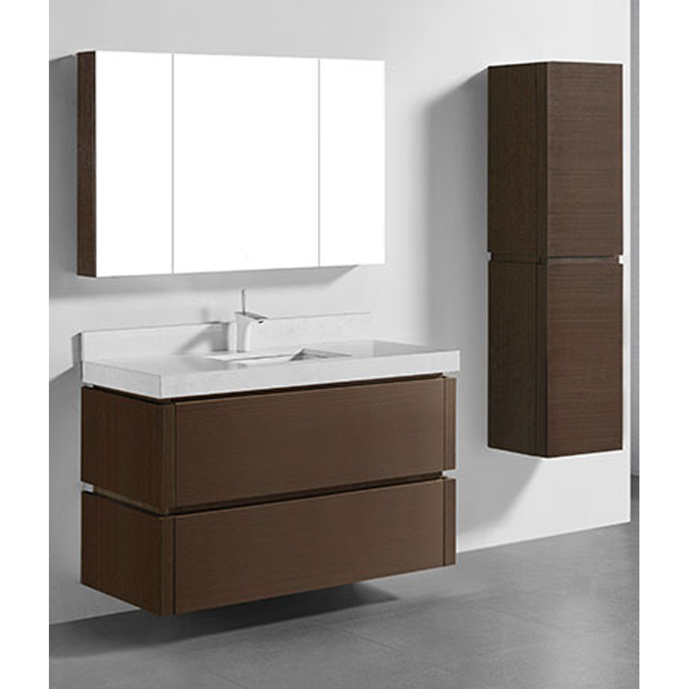 Wall Mounted Bedroom Vanity
 Madeli Cube 48" Single Wall Mounted Bathroom Vanity for