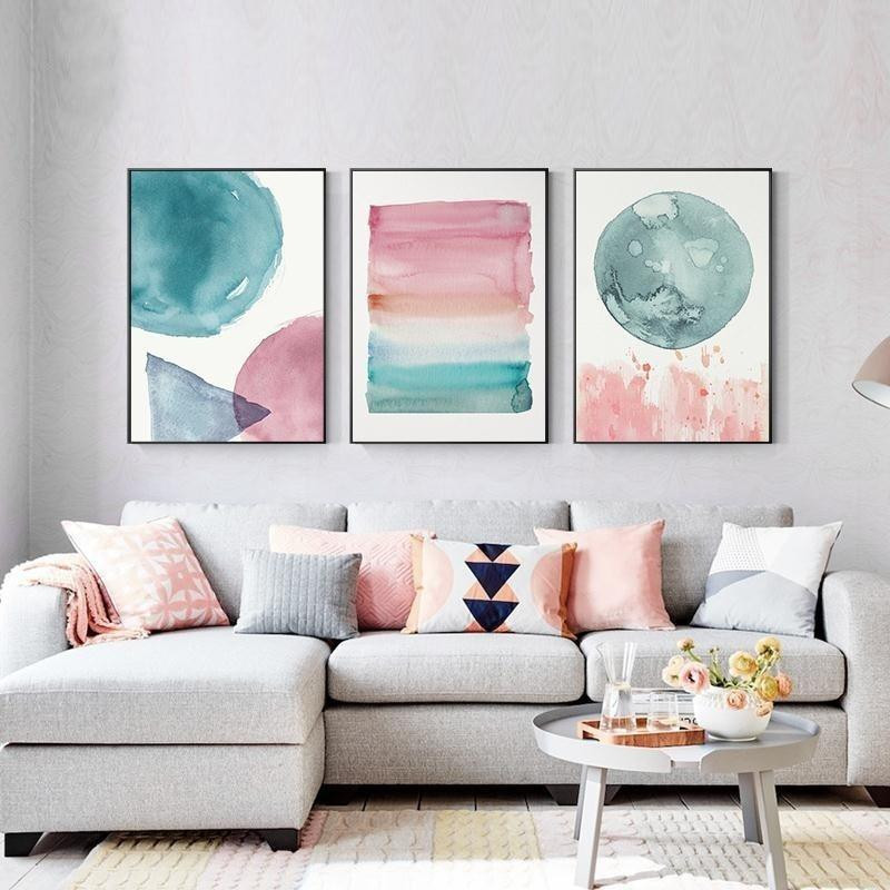 Wall Prints For Bedroom
 Colorful Warm Cosy Bedroom Wall Art Shades Pink Blue