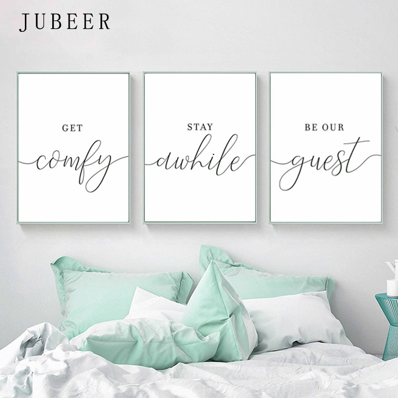 Wall Prints For Bedroom
 Scandinavian Style Set 3 Wall Art Guest Room Posters And
